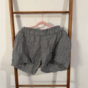 Black and White Checkered Women's Shorts